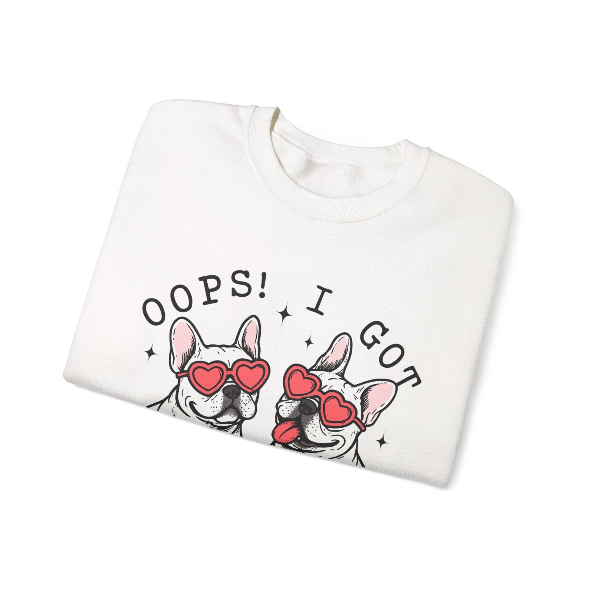 White Frenchie Oops Sweatshirt