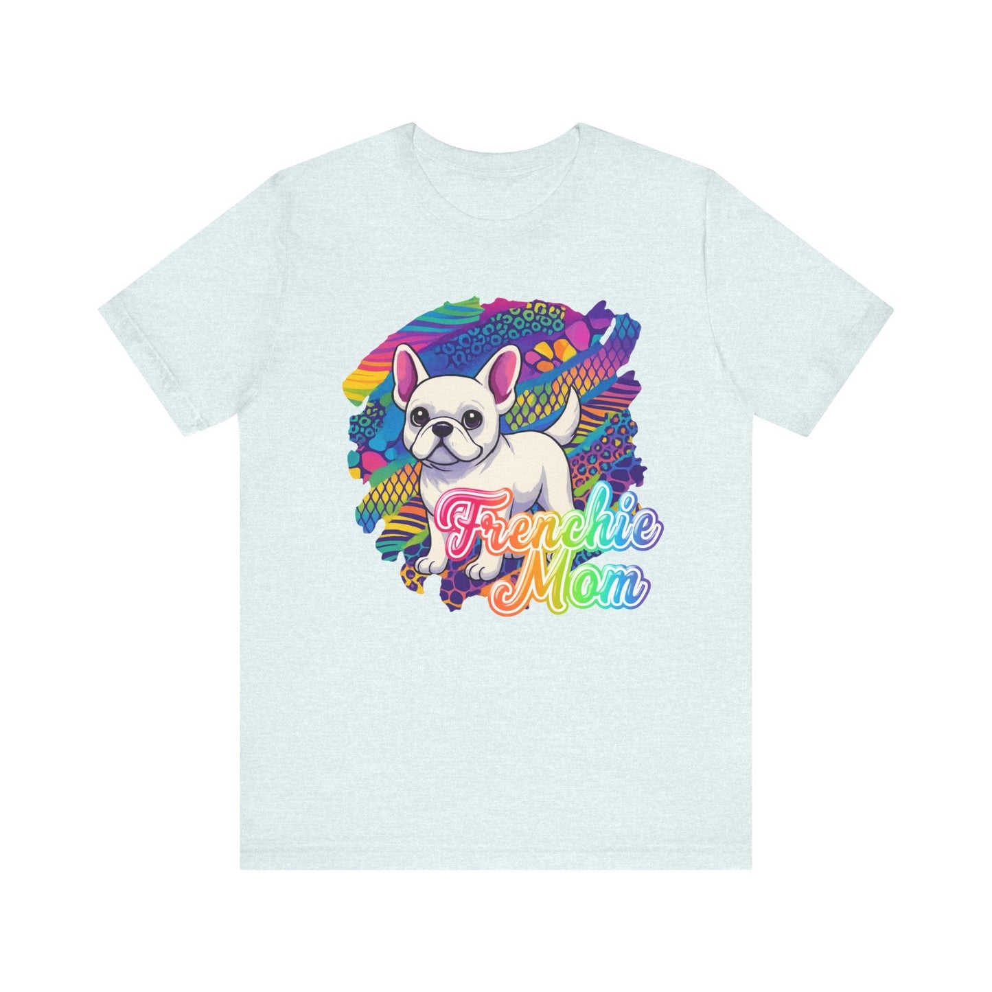 White Frenchie Retro Neon Tshirt