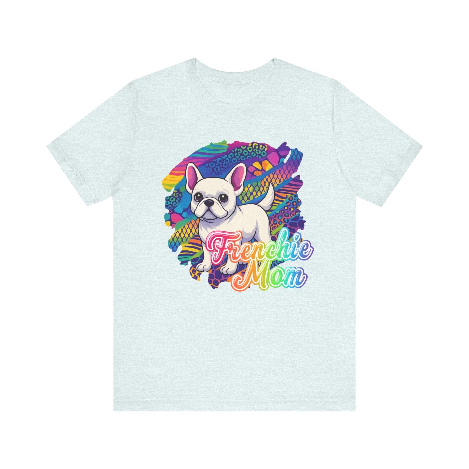 White Frenchie Retro Neon Tshirt