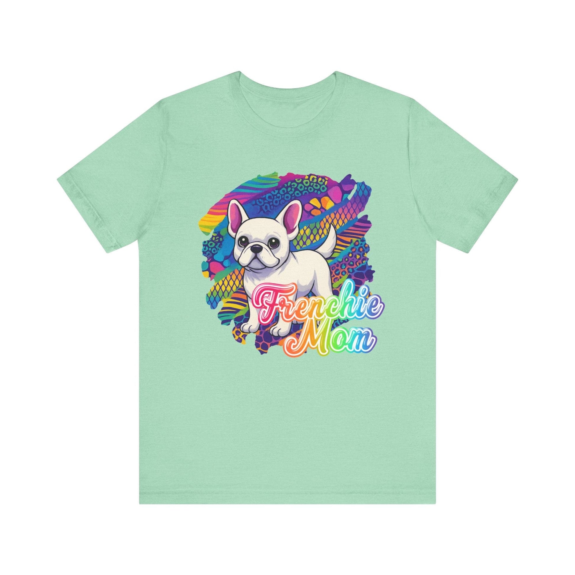 White Frenchie Retro Neon Tshirt