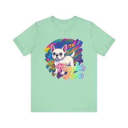 White Frenchie Retro Neon Tshirt