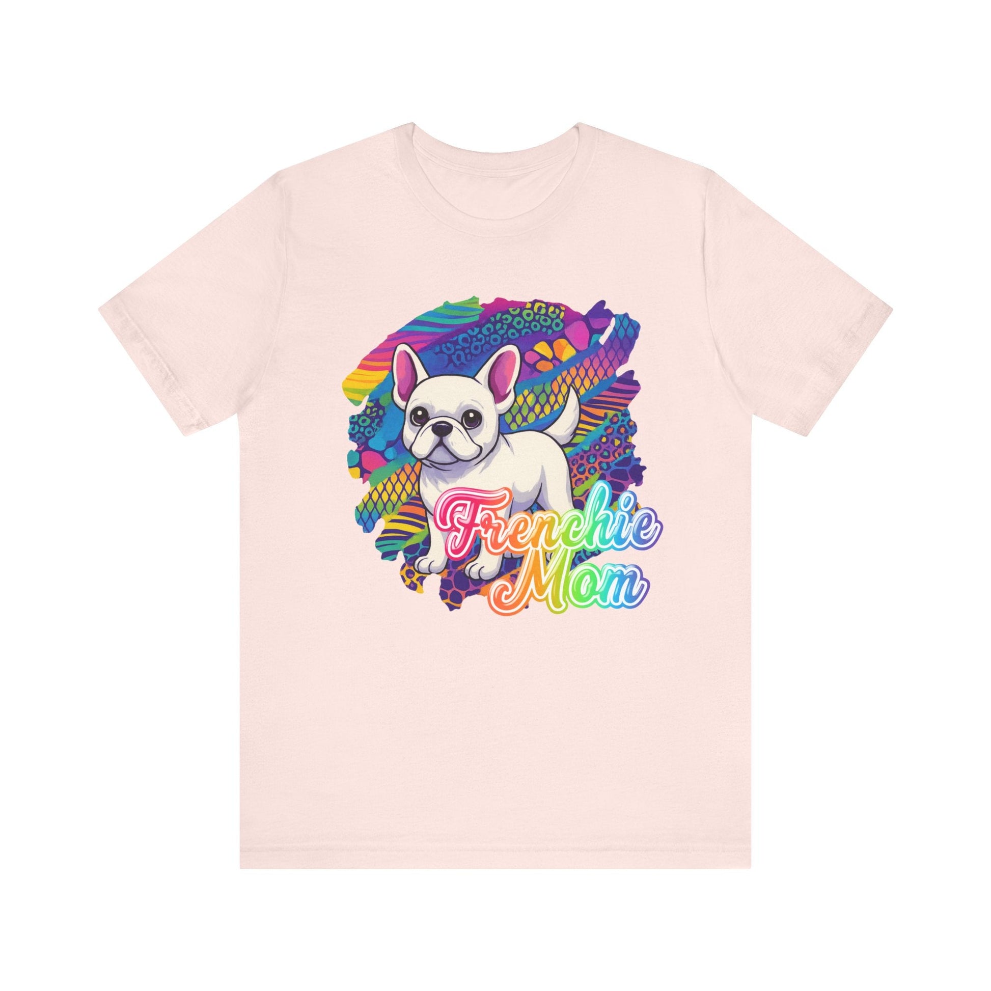 White Frenchie Retro Neon Tshirt