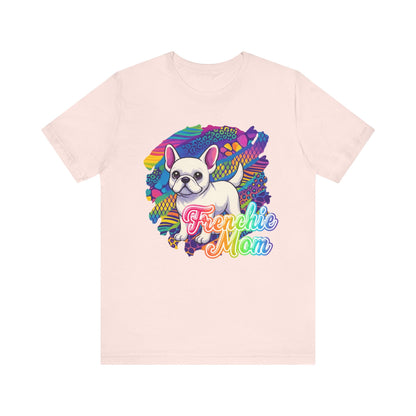 White Frenchie Retro Neon Tshirt
