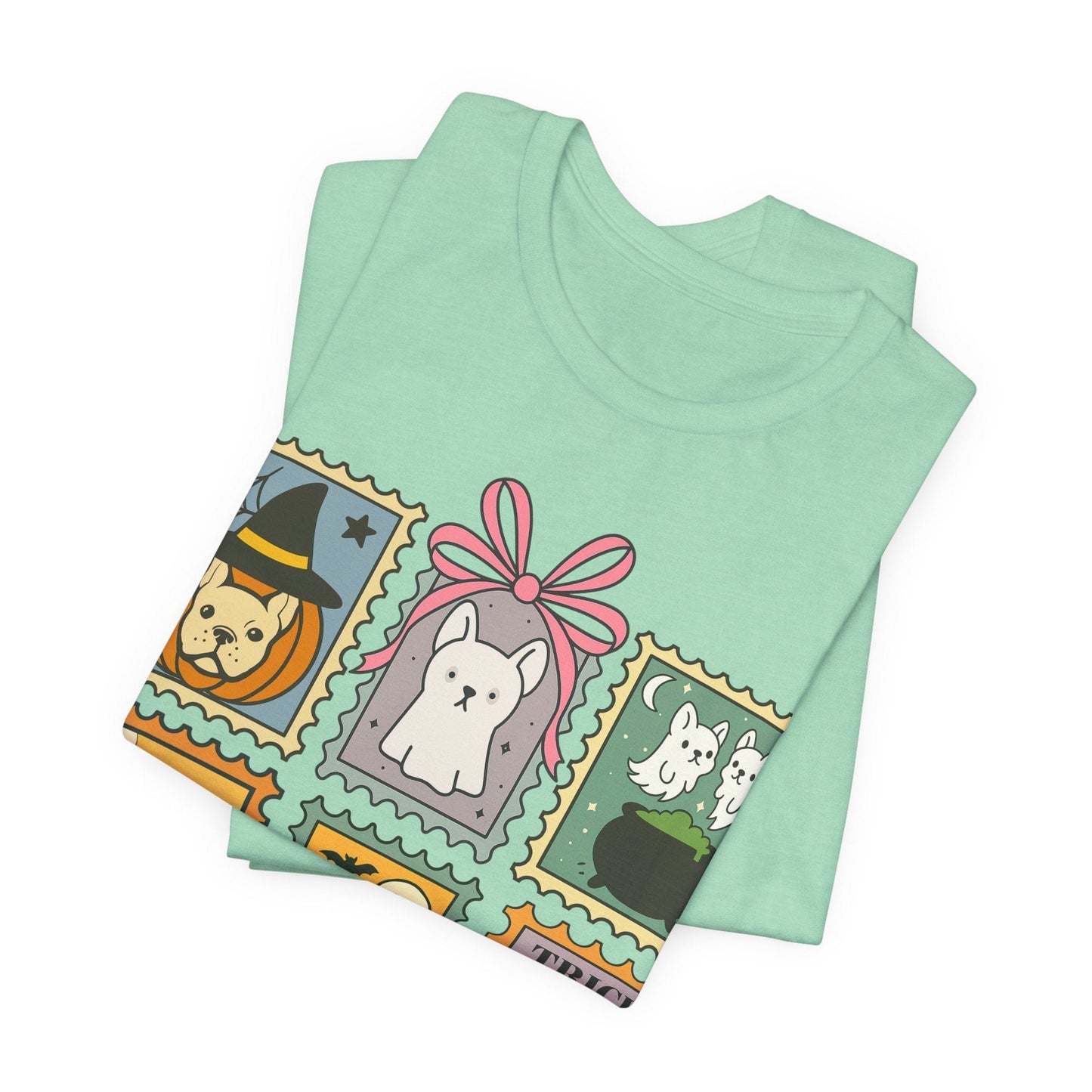 White Frenchie Spooky Stamps TShirt