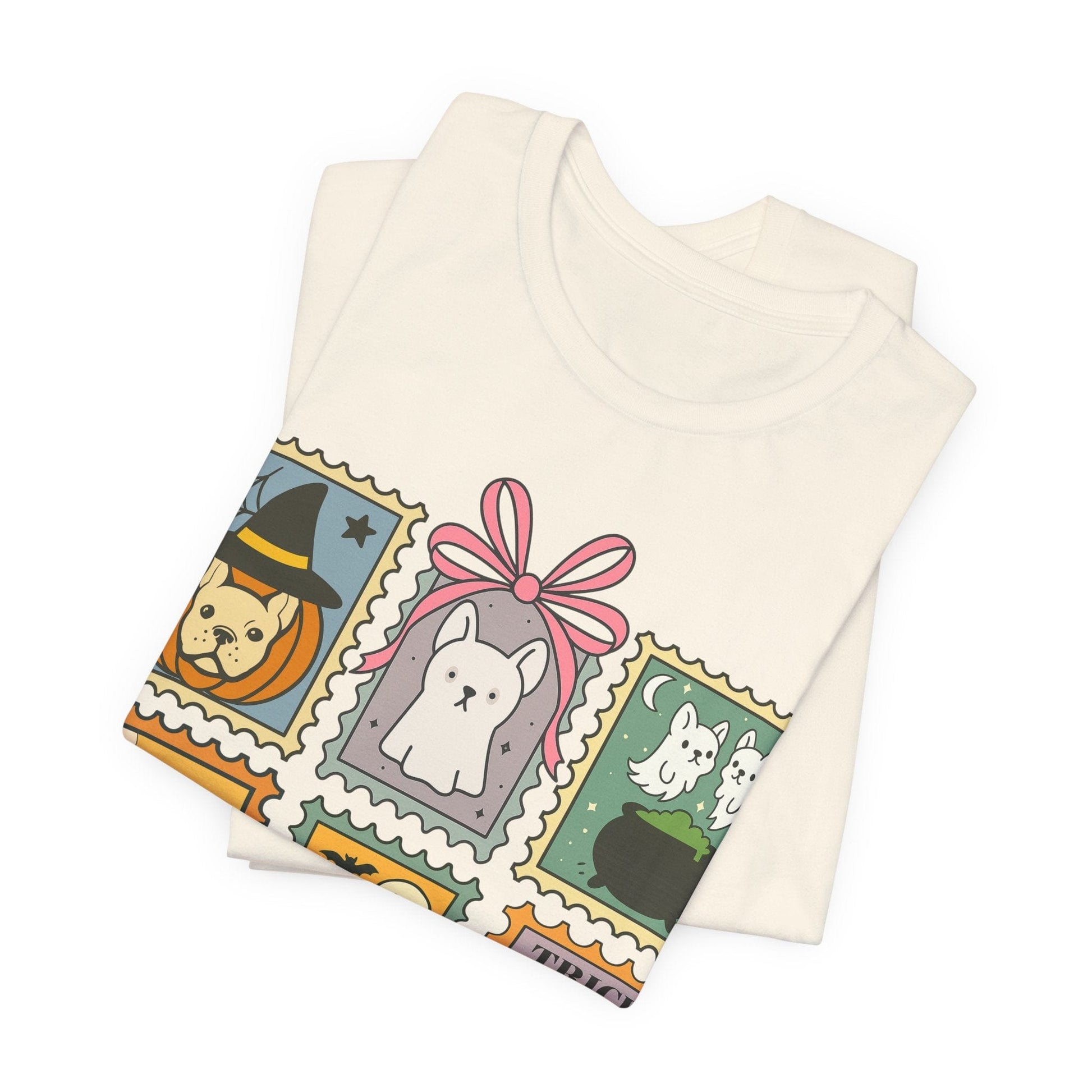 White Frenchie Spooky Stamps TShirt