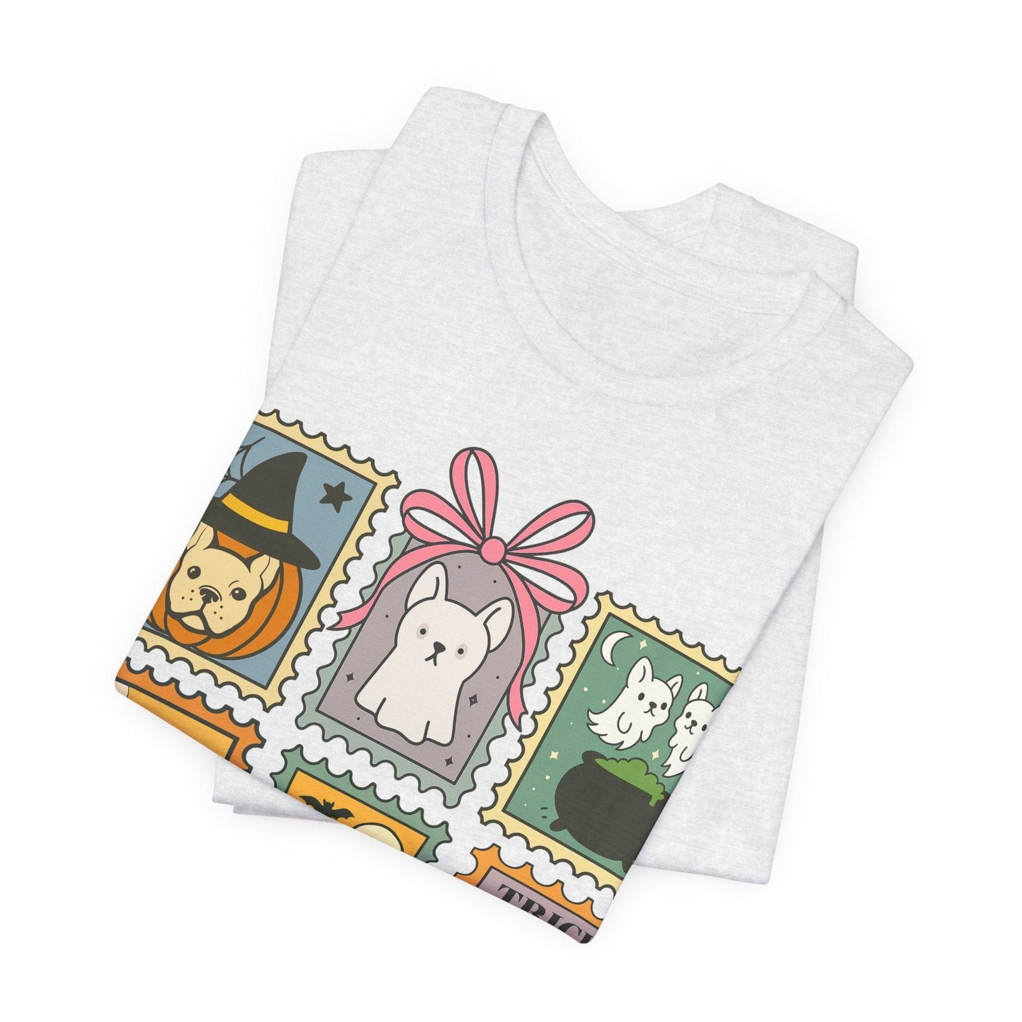 White Frenchie Spooky Stamps TShirt