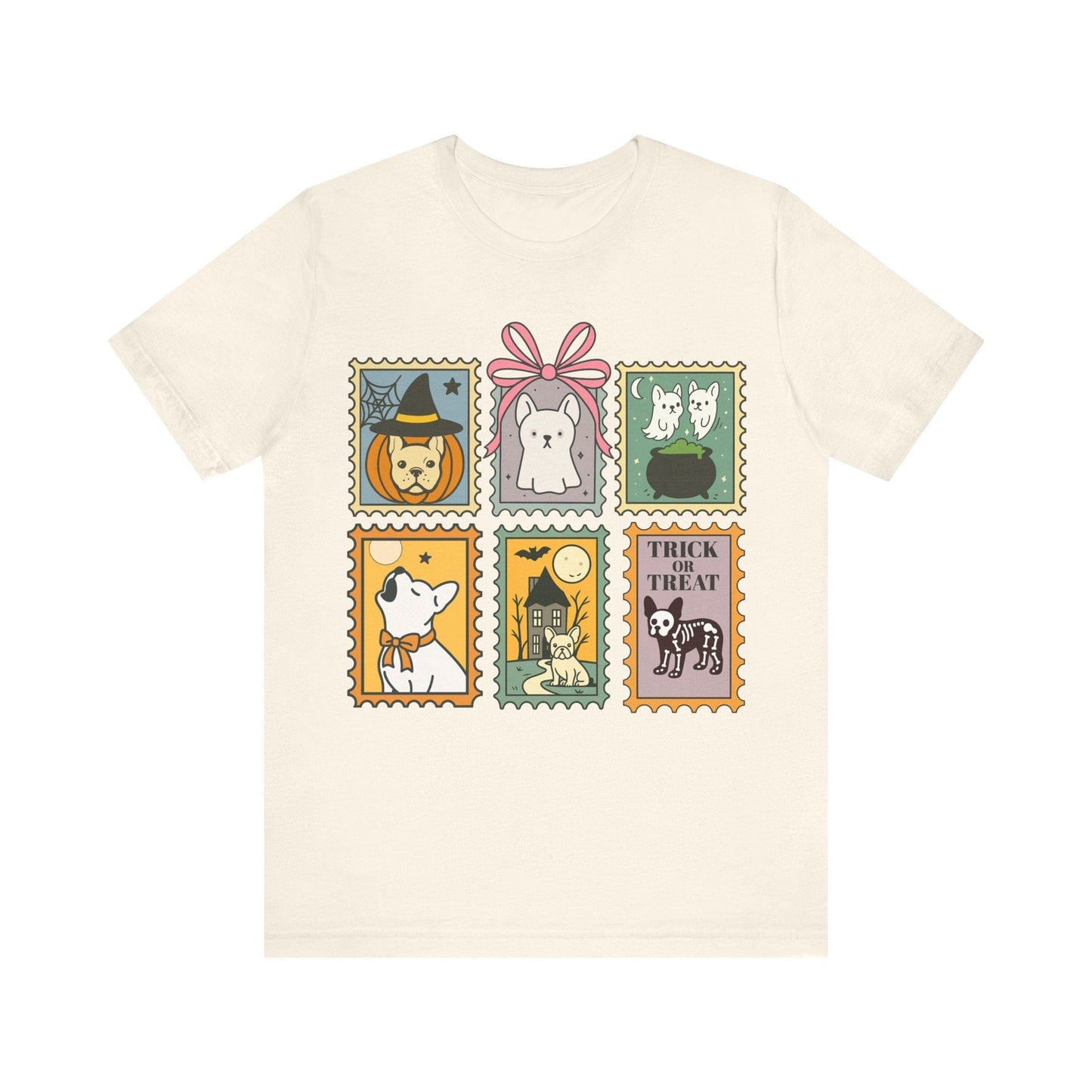 White Frenchie Spooky Stamps TShirt