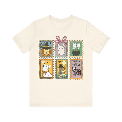 White Frenchie Spooky Stamps TShirt