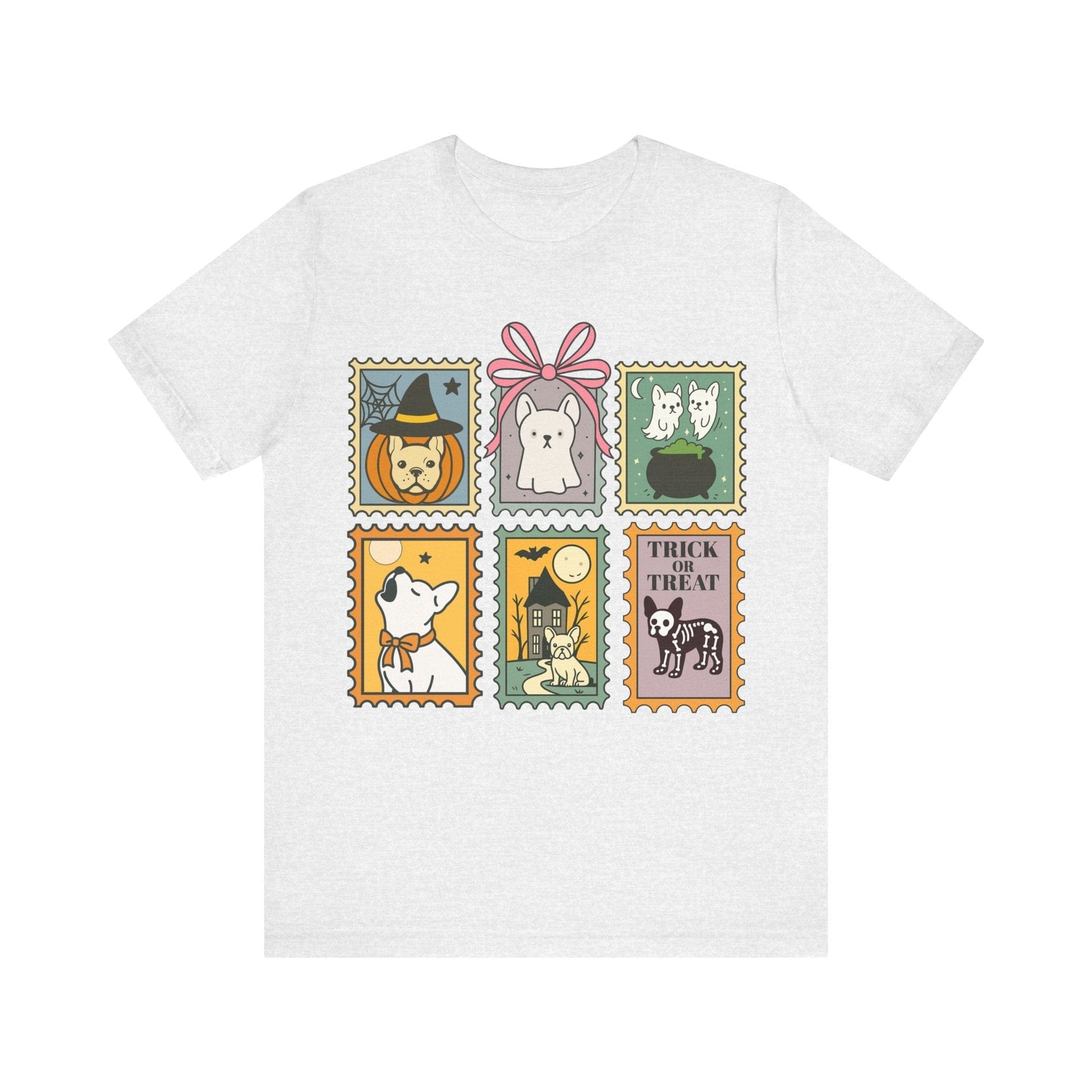 White Frenchie Spooky Stamps TShirt