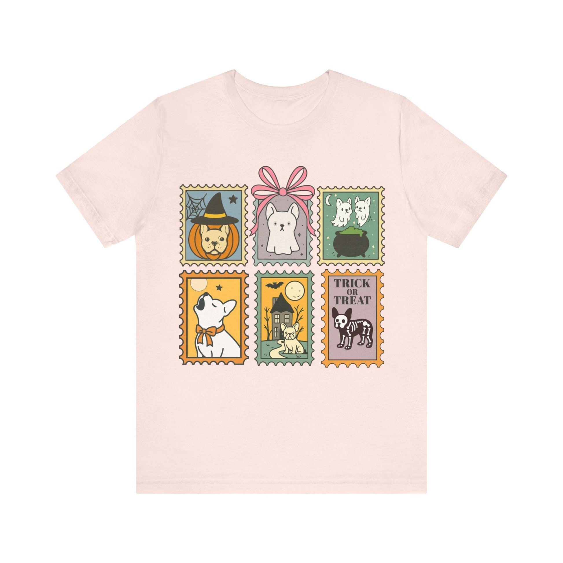 White Frenchie Spooky Stamps TShirt