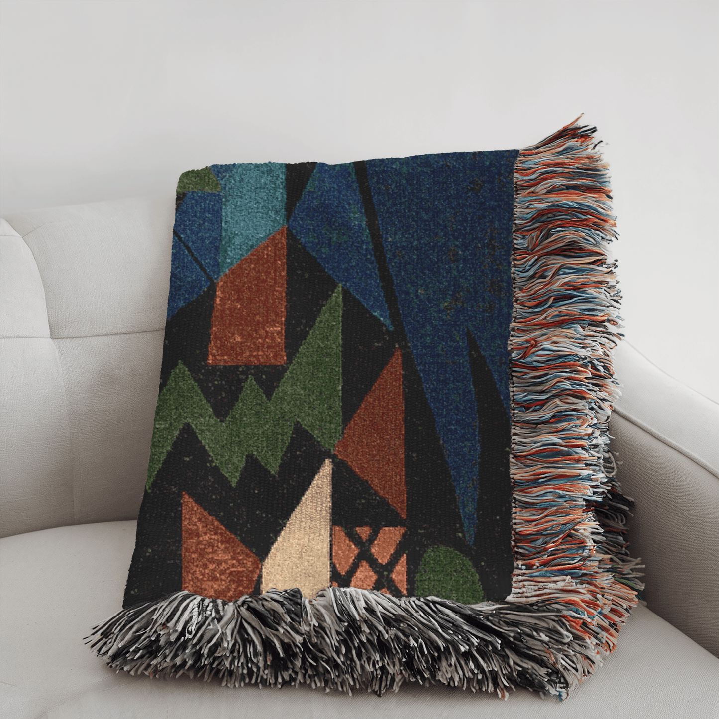 Printify Home Decor Woven Blanket, Airedale Terrier Picasso Artwork, Art Lover, Home Decor, Gift for Dog Lovers, Cozy Throw Blanket, Unique Tapestry Decoration