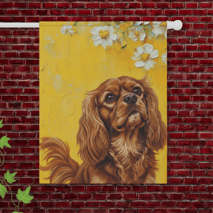 Personalized Yellow Daisies Cavalier Garden Flag 24.5'' × 32''