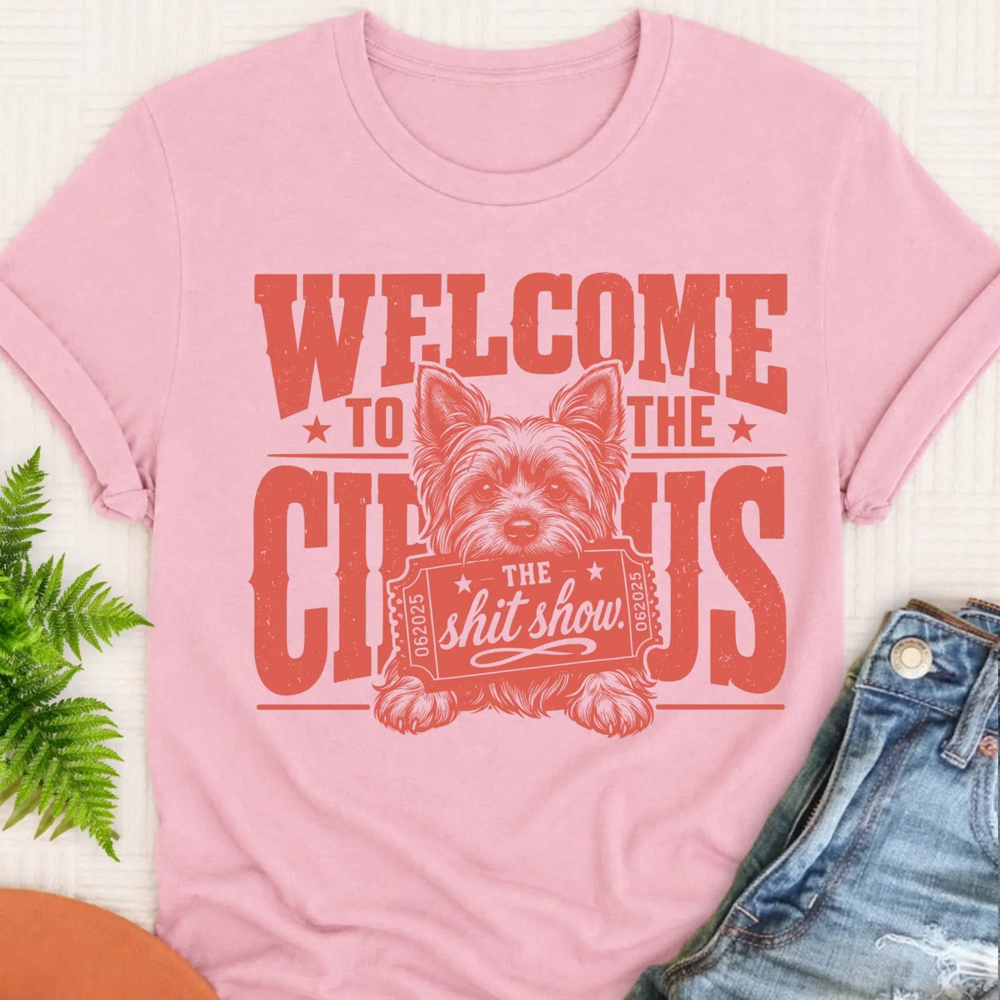 T-Shirt Blossom / S Yorkshire Terrier Welcome to the Circus Unisex TShirt