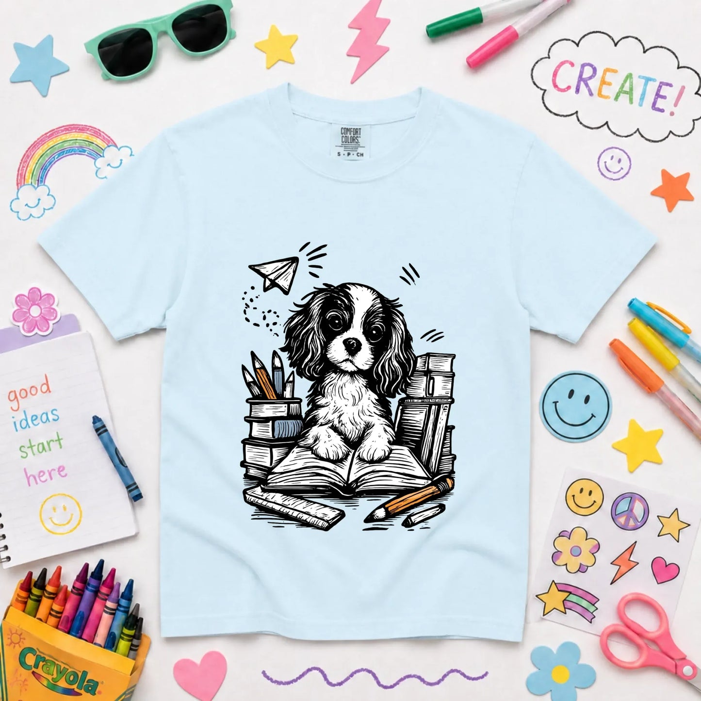 T-Shirt Chambray / XS YOUTH  Cavalier 1st Day of School Unisex TShirt