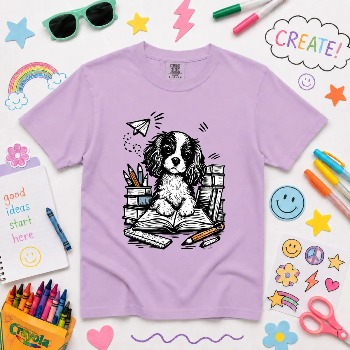 YOUTH Cavalier 1st Day of School Unisex TShirt NEW Youth Midweight Tee Orchid