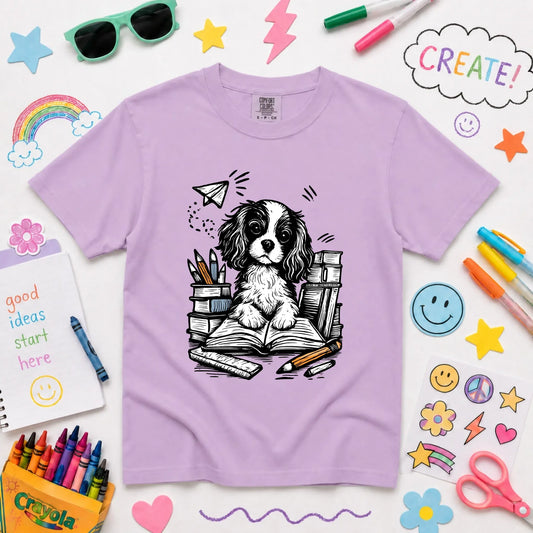 YOUTH Cavalier 1st Day of School Unisex TShirt NEW Youth Midweight Tee Orchid