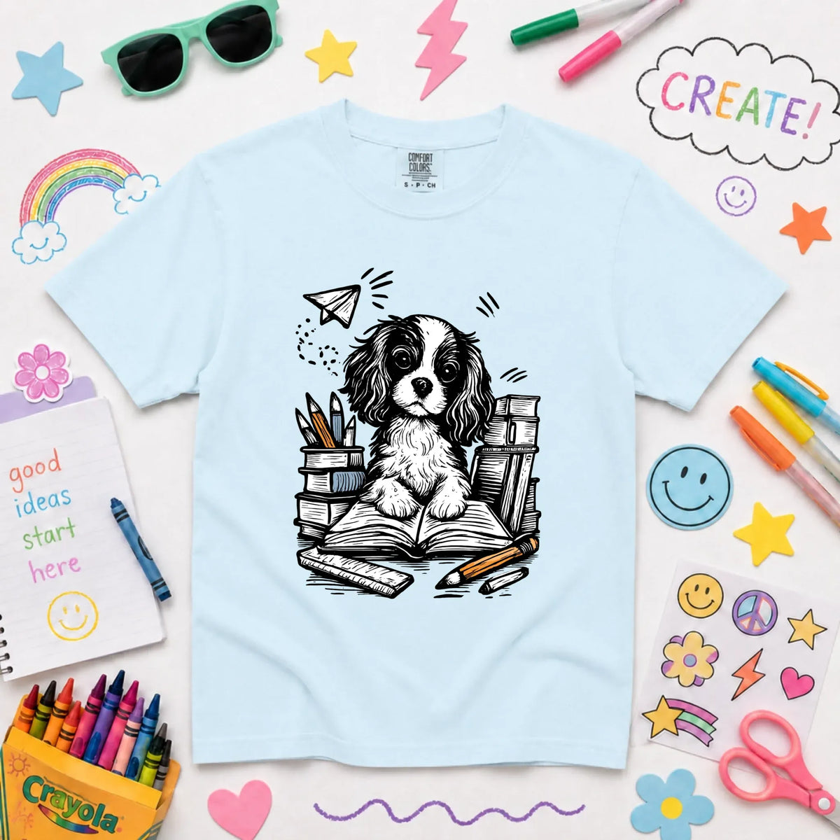 YOUTH Cavalier 1st Day of School Unisex TShirt NEW Youth Midweight Tee Chambray