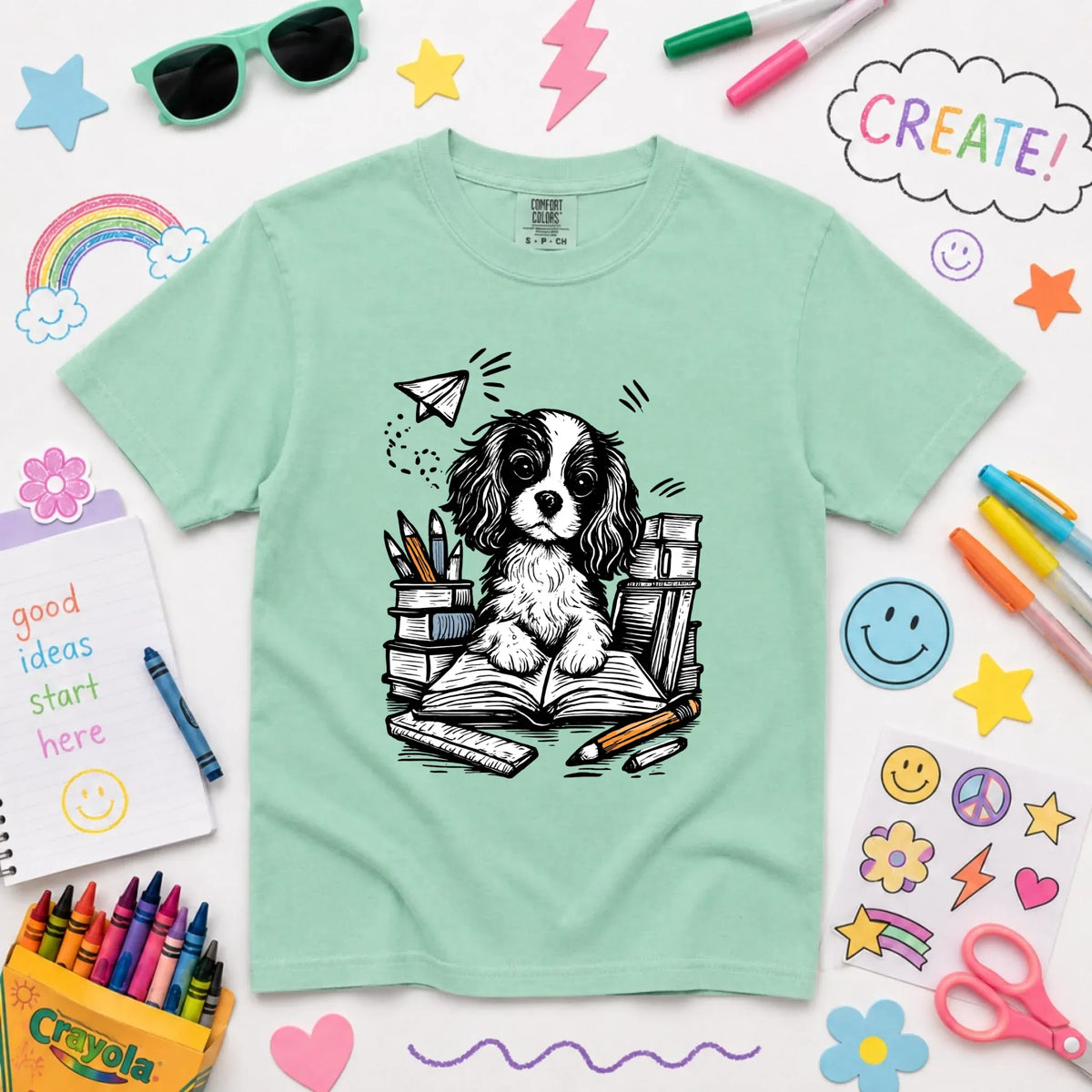 YOUTH Cavalier 1st Day of School Unisex TShirt NEW Youth Midweight Tee Island Reef